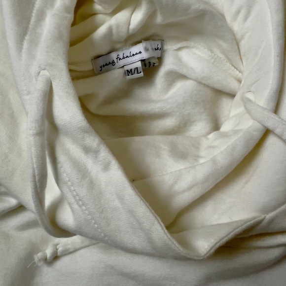 Young Fabulous & Broke Women's White Hoodie Top - Picture 2 of 3